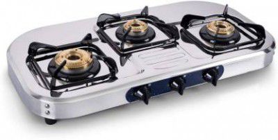 Glen 1037 Brass Burners Stainless Steel Manual Gas Stove 