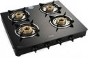 Glen 1040 GT XL HF Brass Burners Black Stainless Steel Manual Gas Stove  ...