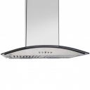 Glen 60cm 1000 m3/h Curved Glass Chimney (6071 SS)...