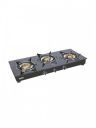 GLEN Black Rapid Glass 3 Burner LPG Stove...