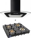 Glen Chimney Miso BLK 60 LPG Stove 1040 Wall Mounted Chimney  (Black 1000 CMH)...