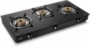 Glen LPG Rapid GT BLK ISI Gas stoves 3 Burner Glass Manual Gas Stove (3 Burners)...