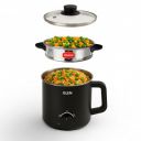 Glen Multicooker Electric Kettle Multipurpose 1.5L, 600W -Silver & Black (9016 EX)...