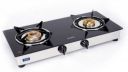 GLEN Rapid Glass SS 2 Burner LPG Stove Glass Manual Gas Stove (2 Burners)...