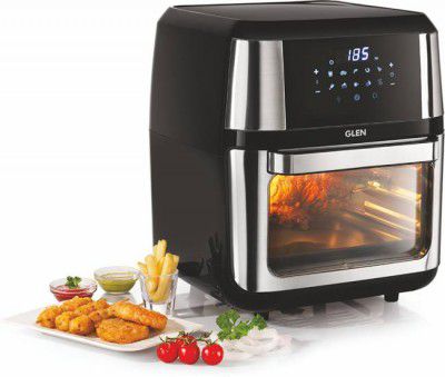 Glen SA 3046 DSS Family Rotisserie Oven, 1800W, 10 Preset Menu, Electric Toaster Oven, Digital Display, Bake, Roast, Toast, Defrost, Black Air Fryer  (12 L)