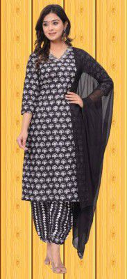 GLIDER GIRL  Women Pure Cotton Kurta Patiala Dupatta Set