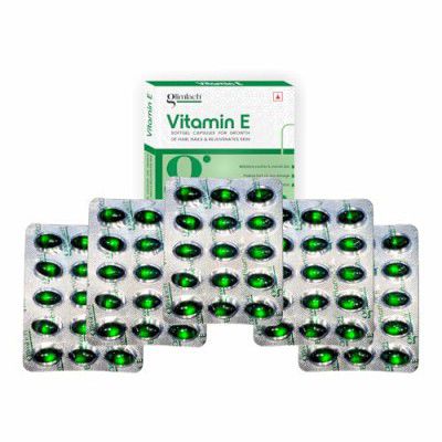 GLIMLACH Vitamin E Capsule for Glowing Face, Skin and Hair Nutrition (15 Capsules Each) (pack of 5)