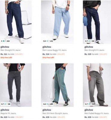 Myntra : Glitchez Mens Jeans Starts At 299