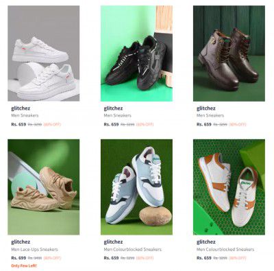 Myntra: UP TO 89% OFF| Glitchez Men's Casual Shoes From ₹269