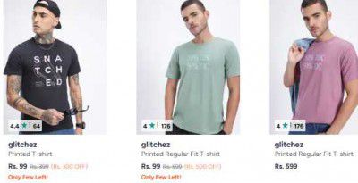 Glitchez T shirts Starts At 101/- | FOR MEN
