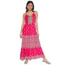 global desi Floral Viscose Square Neck Womens Gown...