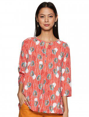 global desi Women's Floral Regular Fit Top