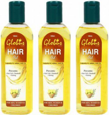 Globus Anti Dandruff Hair Oil Pack of 3 Hair Oil 