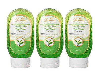 Globus Green Tea & Tea Tree Face Wash - 100 ml (Pack of 3)
