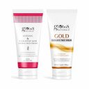 Globus Naturals Glycolic & 1% Salicylic Acid Anti-Acne & Gold Radiance Brightening Face Cream Combo - Set of 2...