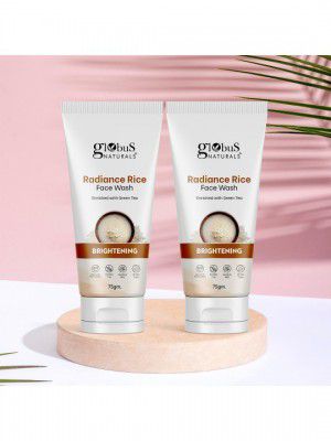 Globus naturalsSet Of 2 Radiance Rice Face Wash With Green Tea - 75g Each