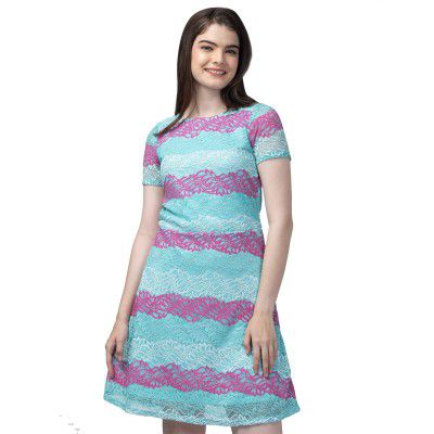 Globus Women Green Regular Sleeves Botanic Print Bodycon Knee Length Dress
