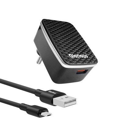 Glorious GMC-04 Quick Charger 3.0A/18W (QC) Fast Wall Charger With Micro USB Cable