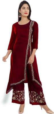 Glorious Women Kurta and Palazzo Set Rayon