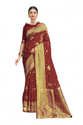 Glory Sarees Women’s Banarasi Silk Saree With Blouse Piece (Kalamkari105_Parent)
