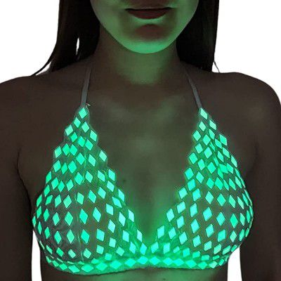 Glow in Dark® Bra Panty Set for Women | Beautiful Combo of Lingerie Set | Bridal Bralette | Bikini Set |Honeymoon | Dating | Anniversary White