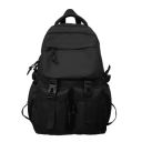 Glowic Black Backpacks for Men & Women | Stylish, Durable, Multi-Pocket Travel & Laptop Bags with Buckle Straps...