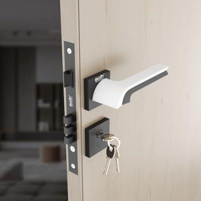 GLOXY Brass Mortise Lock for Door, Bathroom, Balcony, Store Room Keyless Handle Set