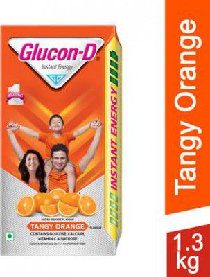 GLUCON-D Glucose Powder, Energy Drink (1.3 kg, Tangy Orange Flavored)