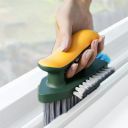 GLUN® 4 in 1 Scrub Brush with Squeegee, Bathroom Cleaning Brushes Pack of 1...
