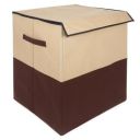GLUN® 75L Folding Laundry Basket, Large Laundry Hamper With Lid & Handles, Collapsible Storage Basket for Bedroom & Bathroom (Brown) Pack of 1...