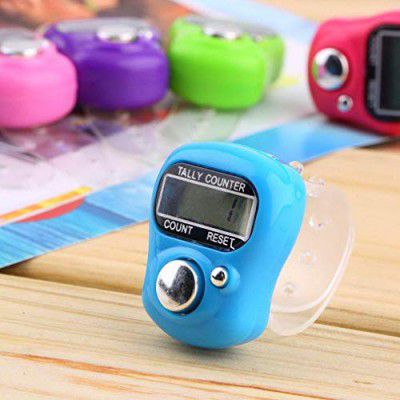 GLUN® Multiuse Mini Hand Tally Finger Ring Counting Device, Jap Counting Device for Mantra Jaap, Digital Head Electronic Tally Counter, 5 Digit (99999) Counter Pack of 1