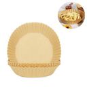 GLUN Non-Stick Parchment Paper Liners - Food Grade, Oil-Proof, Unbleached - Round, Natural Color...