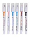 GLUN Outline Double Pin Pen, Two-liner Pens In 6 Colors for Greeting Card, Writing, Drawing Pens for School and Office Pack of 1...