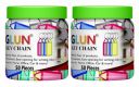 GLUN® Pack of 100 Multicolor Keyring & Keychain with Name Tag Labels Plastic Multicolor Assorted Keychain with Two Side Id Label and Split Ring for Office, Home Key...
