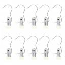 GLUN® Portable Clip Hook Hangers Stainless Steel Multipurpose...