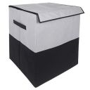 GLUN Rectangle Foldable Laundry Bag Capacity of 75 Ltr, Non Woven Fabric Grey and Black Pack of 1 (Blue)...