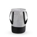 GLUN® Round Shape Foldable Laundry Bag Capacity of 45 Ltr, Non Woven Toys and Cloth Bag, Pink and Black Combination (DS Zig Zag)...