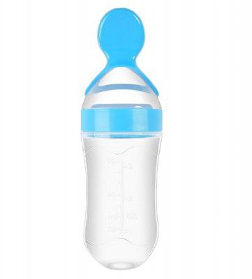 GLUN® Silicone Baby Feeding Bottle for New Born and Fruit, BPA-Free Pack of 1