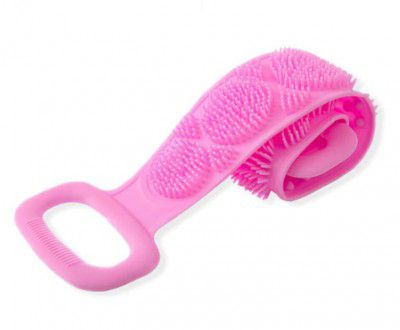 GLUN® Silicone Body Back Scrubber, Double Side Scrubber for Deep Skin Cleaning, Dead Skin Removal Belt Random Colour
