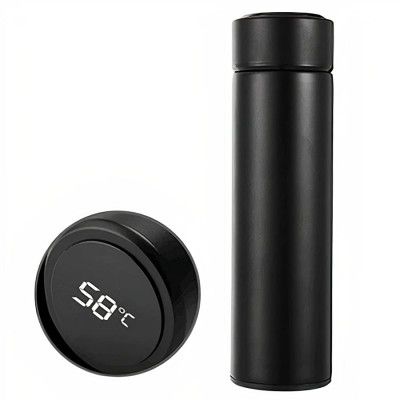 GLUN Smart Vacuum Flasks Stainless Steel LED Temperature Display Bottle 500ml for Coffee, Water etc ( Multicolor)