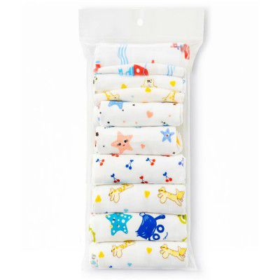 GLUN® Soft Premium Baby Washcloth for Newborn, Pack of 8 Printed Mini Wash Towel