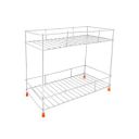 GLUN Stainless Steel 2-Tier Countertop Spice Container Organizer Rack, Complete with Shelf Liner for Versatile Uses...