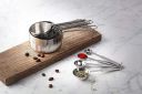 GLUN Stainless Steel Measuring Cup & Spoon Combo, 4 Cups & 4 Spoons Set| Silver Finish...