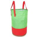 GLUN WATERPROOF DOUBLE LAYERED ROUND LAUNDRY BAG WITH HANDLES FOLDABLE FOR CLOTH, TOYS STORAGE BAG PACK OF 1 GREEN...