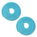 GLV Spiral 1.4m Cable Protectors (Pack of 2) for All Android & iPhone Mobile Cables (Light Blue)...