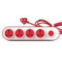 GM?10 Amp Extension Board with 2 Metre Heavy Duty Copper Extension Cord – 4?International Sockets, Master Switch | GM 3257...