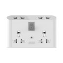 GM 3019 3 Pin Universal Multi Plug Travel Adaptor with 6 AMP for Home Applications, Computers, Laptops...
