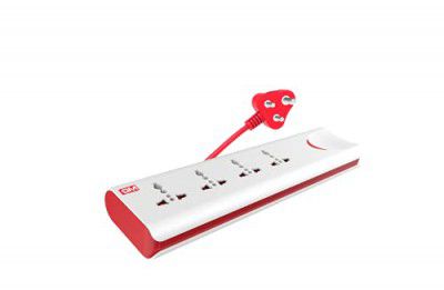 GM 3060 E-Book 4 + 1 Power Strip Master Switch Indicator Safety Shutter & 4 international sockets