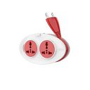 GM 3206 G-On Mini 2 Pin Extension Cord 2.5 Mtr. with Indicator, Safety Shutter & 2 International Sockets...