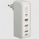 GM Cuba 18W Type A & Type C 4-Port Fast Charger (Adapter Only, 180 Degree Plug Rotation, White)...
